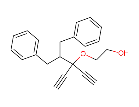 Molecular Structure of 1207551-02-7 (2-[1-(1-benzyl-2-phenyl-ethyl)-1-ethynyl-prop-2-ynyloxy]-ethanol)