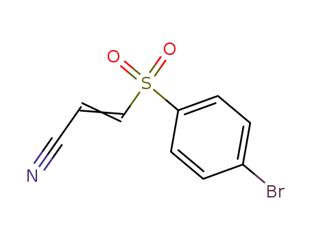 Molecular Structure of 14223-30-4 (2-Propenenitrile, 3-[(4-bromophenyl)sulfonyl]-)