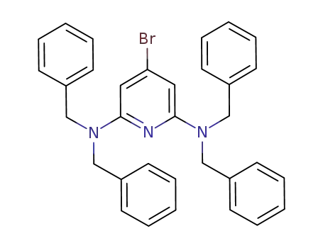 Molecular Structure of 1204589-47-8 (4-bromo-N,N,N',N'-tetrabenzyl-2,6-diaminopyridine)