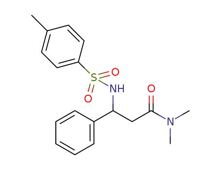 Molecular Structure of 1061233-61-1 (N,N-dimethyl-3-((4-methylphenyl)sulfonamido)-3-phenylpropanamide)