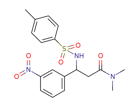 Molecular Structure of 1262117-69-0 (N,N-dimethyl-3-(3-nitrophenyl)-3-(tosylamino)propanamide)