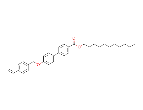 Molecular Structure of 1104078-17-2 (undecyl 4'-(4-vinylbenzyloxy)biphenyl-4-carboxylate)
