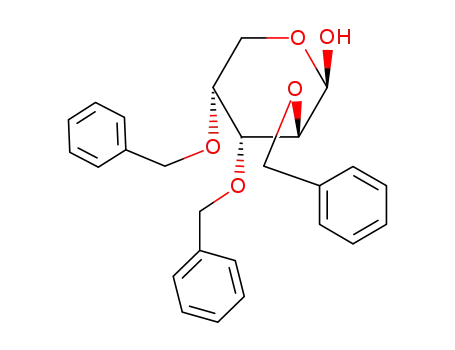 Molecular Structure of 18039-26-4 (2,3,4-TRI-O-BENZYL-BETA-D-ARABINOPYRANOSE)