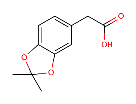 Molecular Structure of 38515-59-2 (1,3-Benzodioxole-5-acetic acid, 2,2-dimethyl-)