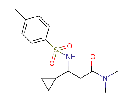 Molecular Structure of 1262117-75-8 (3-cyclopropyl-N,N-dimethyl-3-(tosylamino)propanamide)