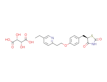 (5R)-5-{4-[2-(5-ethylpyridin-2-yl)ethoxy]benzyl}-1,3-thiazolidine-2,4-dione L-tartrate