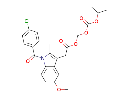 Molecular Structure of 1268602-80-7 ([(1-methyl)ethoxycarbonyloxy]methyl 1-(p-chlorobenzoyl)-5-methoxy-2-methyl-3-indolylacetate)