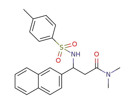Molecular Structure of 1262117-71-4 (N,N-dimethyl-3-(naphthalen-2-yl)-3-(tosylamino)propanamide)