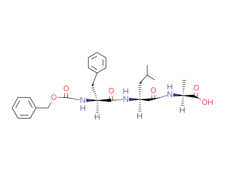 24955-29-1,Z-PHE-LEU-ALA-OH,Alanine,N-[N-(N-carboxy-3-phenyl-L-alanyl)-L-leucyl]-, N-benzyl ester, L- (8CI);L-Alanine, N-[N-[N-[(phenylmethoxy)carbonyl]-L-phenylalanyl]-L-leucyl]-;N-(Benzyloxycarbonyl)-L-phenylalanyl-L-leucyl-L-alanine;N-Carbobenzoxy-L-phenylalanyl-L-leucyl-L-alanine; NSC 343728