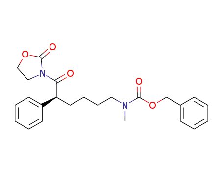 Molecular Structure of 1330660-79-1 ((S)-benzyl methyl(6-oxo-6-(2-oxooxazolidin-3-yl)-5-phenylhexyl)carbamate)