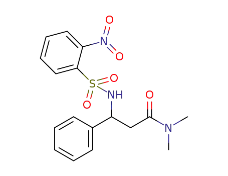 Molecular Structure of 1296241-25-2 (N,N-dimethyl-3-phenyl-3-(2-nitrobenezenesulfonylamino)propanamide)