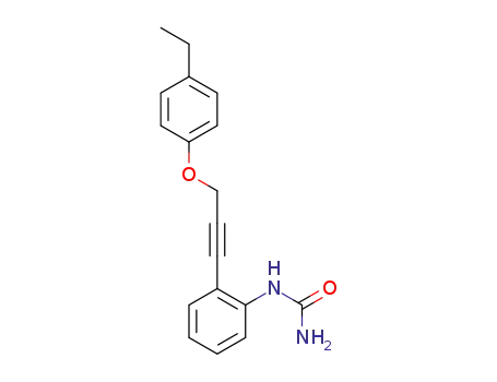 Molecular Structure of 1346018-93-6 (1-(2-(3-(4-ethylphenoxy)prop-1-ynyl)phenyl)urea)