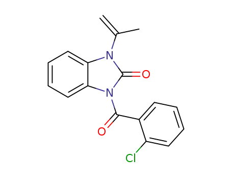 Molecular Structure of 1207377-35-2 (1-(2-chlorobenzoyl)-3-(prop-1-en-2-yl)-1H-benzo[d]imidazol-2(3H)-one)