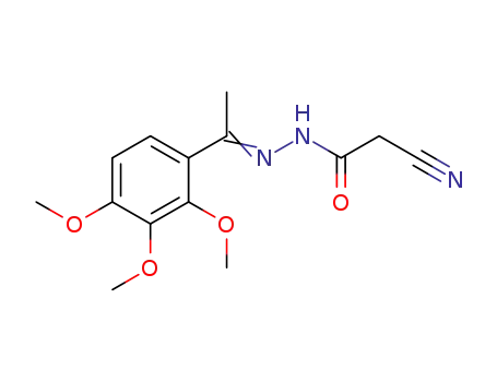 Molecular Structure of 1254255-08-7 (2-cyano-N'-[1-(2',3',4'-trimethoxyphenyl)ethylidene]acetohydrazide)