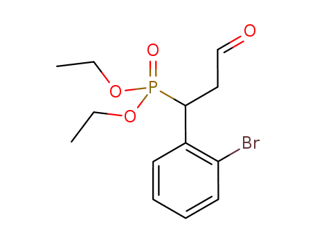 Molecular Structure of 1313733-77-5 (diethyl 1-(2-bromophenyl)-3-oxopropylphosphonate)