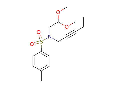 Molecular Structure of 1290143-97-3 (N-(2,2-dimethoxyethyl)-4-methyl-N-pent-2-ynylbenzenesulfonamide)