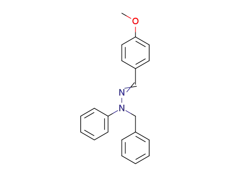 Molecular Structure of 80165-58-8 (Benzaldehyde, 4-methoxy-, phenyl(phenylmethyl)hydrazone)