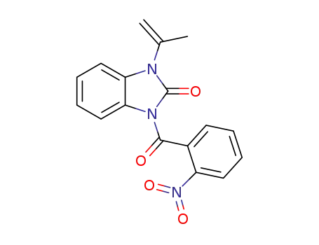Molecular Structure of 1207377-33-0 (1-(2-nitrobenzoyl)-3-(prop-1-en-2-yl)-1H-benzo[d]imidazol-2(3H)-one)