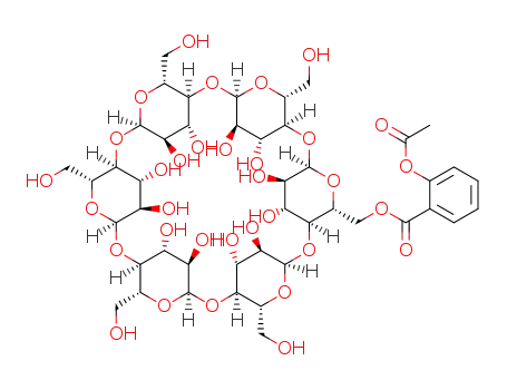 Molecular Structure of 1332459-75-2 (6-[O-(2-acetoxybenzoyl)]-α-cyclodextrin)