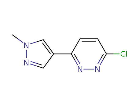 Molecular Structure of 943541-20-6 (3-Chloro-6-(1-methyl-1H-pyrazol-4-yl)pyridazine)