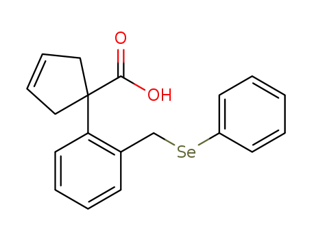 Molecular Structure of 1259430-10-8 (1-(2-[(phenylseleno)methyl]phenyl)cyclopent-3-ene-1-carboxylic acid)