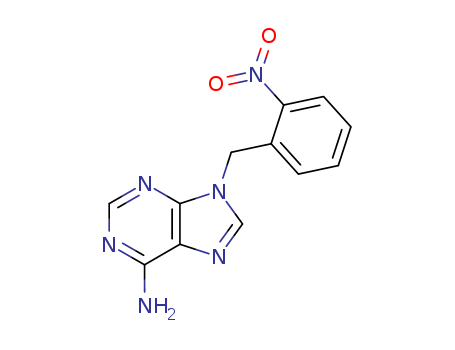 Molecular Structure of 10549-96-9 (9H-Purin-6-amine, 9-[(2-nitrophenyl)methyl]-)