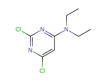Molecular Structure of 78418-15-2 (2,6-DICHLORO-N,N-DIETHYLPYRIMIDIN-4-AMINE)