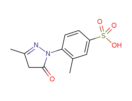 Molecular Structure of 118-07-0 (6-(4,5-dihydro-3-methyl-5-oxo-1H-pyrazol-1-yl)toluene-3-sulphonic acid)