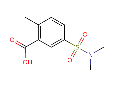 Molecular Structure of 89001-58-1 (5-[(DIMETHYLAMINO)SULFONYL]-2-METHYLBENZOIC ACID)