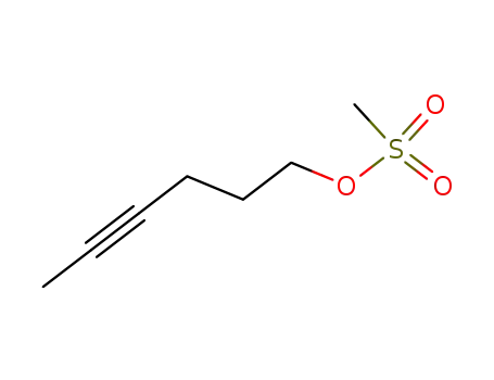Molecular Structure of 68275-05-8 (4-Hexyn-1-yl methanesulfonate)