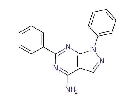 Molecular Structure of 93319-46-1 (1,6-diphenyl-1H-pyrazolo[3,4-d]pyrimidin-4-amine)