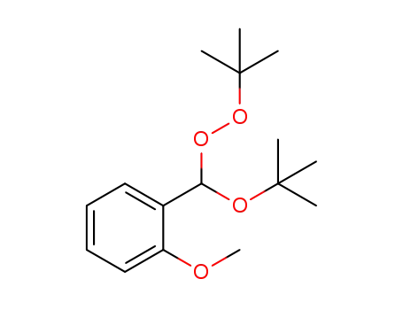 Molecular Structure of 1449315-76-7 (tert-butyl (tert-butylperoxy)(2-methoxyphenyl)methyl ether)