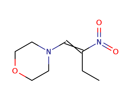 Molecular Structure of 102631-86-7 (Morpholine, 4-(2-nitro-1-butenyl)-)