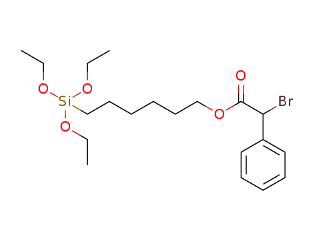 Molecular Structure of 1344059-13-7 (6-(triethoxysilyl)hexyl α-bromophenylacetate)
