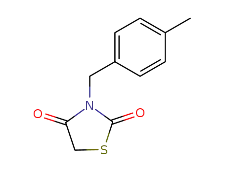 Molecular Structure of 103986-16-9 (2,4-Thiazolidinedione, 3-[(4-methylphenyl)methyl]-)