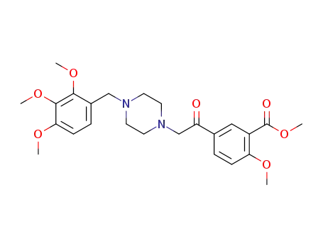 Molecular Structure of 1373428-00-2 (methyl 5-(2-(4-(2,3,4-trimethoxybenzyl)piperazin-1-yl)acetyl)-2-(methoxy)benzoate)