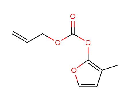 Molecular Structure of 1402611-71-5 (3-methylfuran-2-yl prop-2-en-1-yl carbonate)