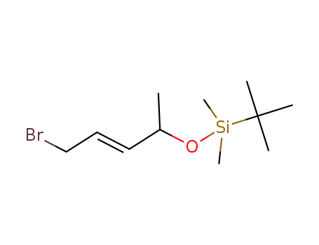 Molecular Structure of 1372806-96-6 ((E)-(5-bromopent-3-en-2-yloxy)tertbutyldimethylsilane)