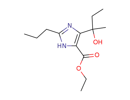 Molecular Structure of 172875-53-5 (4-(1-Hydroxy-1-methylpropyl)-2-propyl-1H-Imidazole-5-carboxylic acidethylester)