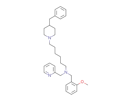 Molecular Structure of 1258447-87-8 (6-(4-benzylpiperidin-1-yl)-N-(2-methoxybenzyl)-N-(pyridin-2-ylmethyl)hexan-1-amine)