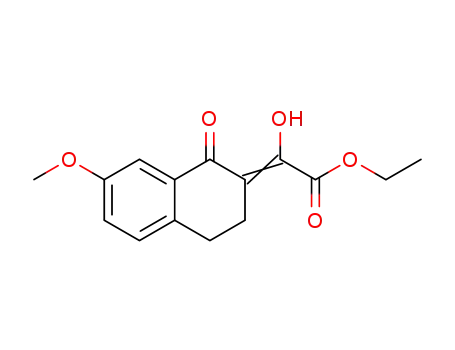 Molecular Structure of 1417448-97-5 (ethyl 2-(1-hydroxy-7-methoxy-3,4-dihydronaphthalen-2-yl)-2-oxoacetate)