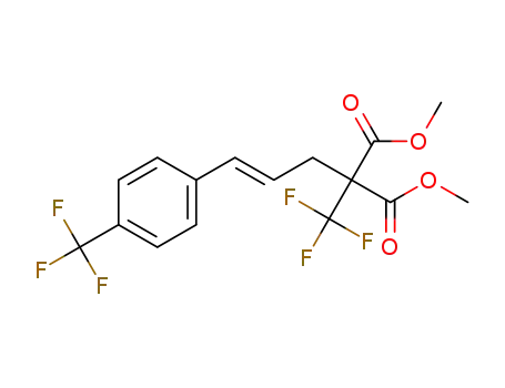 Molecular Structure of 1440140-71-5 ((E)-dimethyl 2-(trifluoromethyl)-2-(3-(4-(trifluoromethyl)phenyl)allyl)malonate)