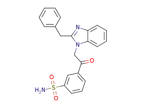 Molecular Structure of 1560633-32-0 (3-[2-(2-benzyl-1H-benzimidazol-1-yl)acetyl]benzenesulfonamide)