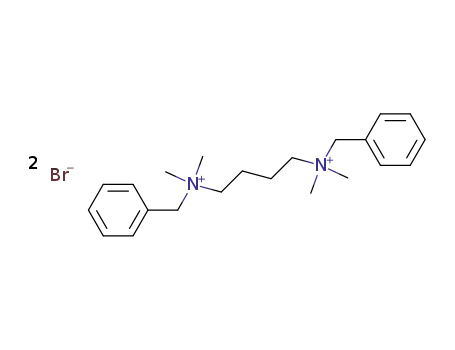 Molecular Structure of 13048-89-0 (1,4-Butanediaminium,N1,N1,N4,N4-tetramethyl-N1,N4-bis(phenylmethyl)-, bromide (1:2))
