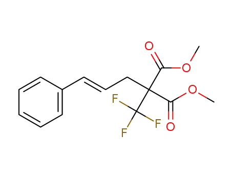 Molecular Structure of 1440140-61-3 ((E)-dimethyl 2-cinnamyl-2-(trifluoromethyl)malonate)