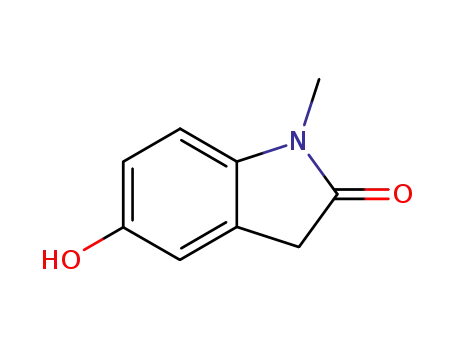 Molecular Structure of 6062-24-4 (1-Methyl-5-hydroxy-2-indolinone)