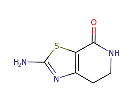 Molecular Structure of 26493-11-8 (2-AMINO-6,7-DIHYDROTHIAZOLO[5,4-C]PYRIDIN-4(5H)-ONE)