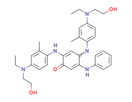 Molecular Structure of 1442650-45-4 (2-{4-[ethyl-(2-hydroxyethyl)amino]2-methylphenylamino}-4-{4-[ethyl-(2-hydroxyethyl)amino]-2-methyl phenylimino}-5-phenylaminocyclohexa-2,5-dienone)
