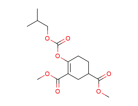 Molecular Structure of 1422158-26-6 (dimethyl 4-(Isobutoxycarbonyloxy)cyclohex-3-ene-1,3-dicarboxylate)
