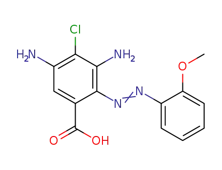 Molecular Structure of 1426244-80-5 (3,5-diamino-4-chloro-2-(2-methoxyphenylazo)benzoic acid)